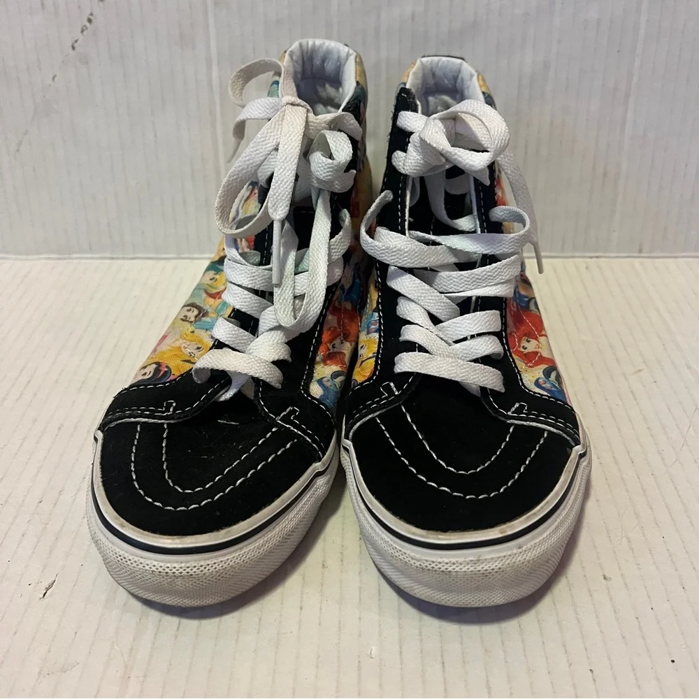 Disney Vans Adult Shoes Mens 5 Womens 6.5 Princess Black High Tops Sneakers - Picture 4 of 12